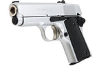 Army Armament Detonics A6 airsoft pistol in silver with textured grip and tactical features