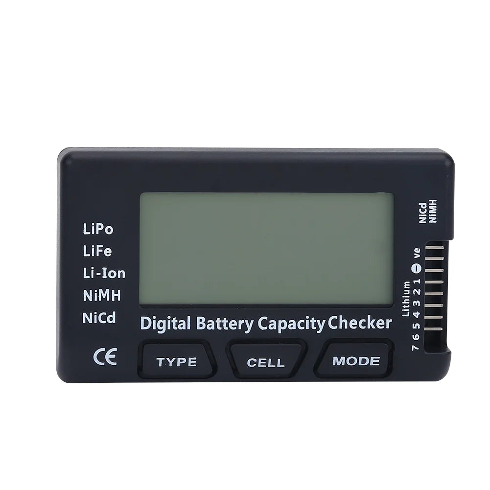 Valken Digital Battery Capacity Checker featuring a clear display and multiple battery type settings for accurate battery tester use