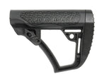 DOUBLE BELL RETRACTABLE stock with ergonomic design and textured grip for enhanced stability