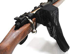 Double bell kar 98 rifle accessory black mesh cover attached to wooden rifle bolt