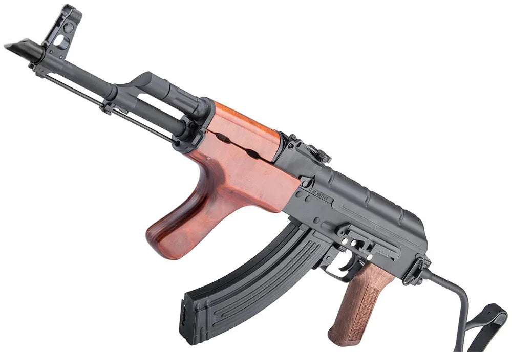 DOUBLE BELL RK-AKMS AEG AIRSOFT with realistic design and wood finish for airsoft enthusiasts