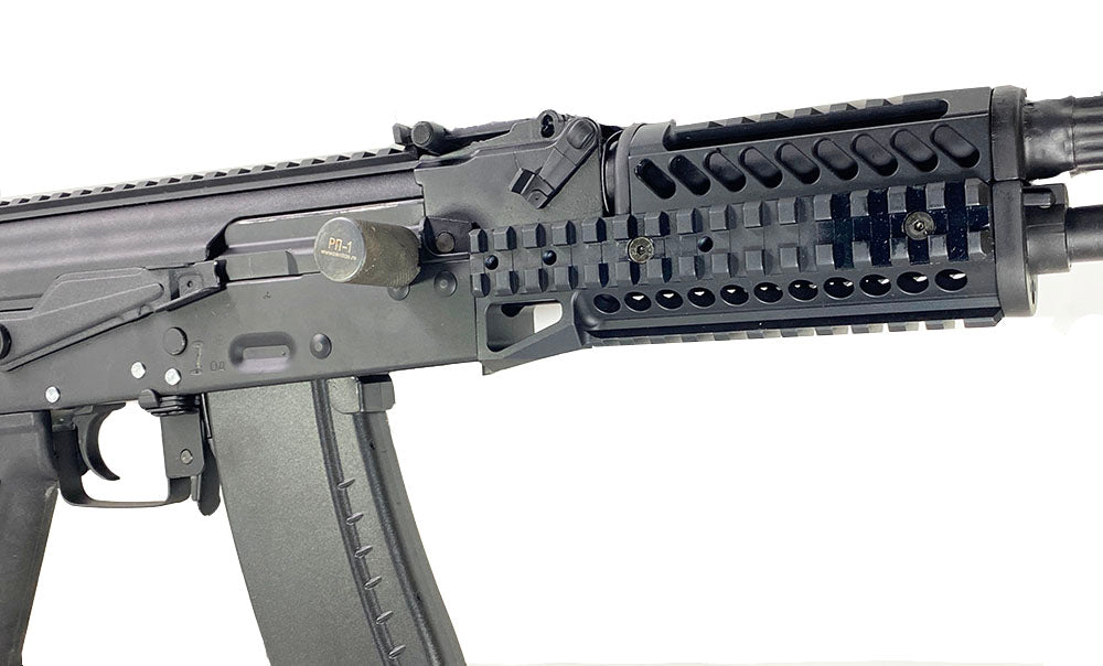 DOUBLE BELL AK AEG black tactical AK style airsoft rifle with rail handguard and polymer magazine