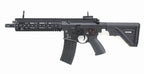 Double Bell DB-416 A5 airsoft gun black AEG rifle with adjustable stock quad rail flip sights and magazine
