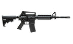 Double Bell M4A1 RIS airsoft rifle AEG with adjustable stock quad rail front sight for tactical skirmishes
