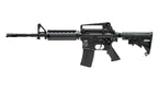 Double Bell M4A1 RIS airsoft rifle AEG by DOUBLE BELL black side view with adjustable stock and RIS handguard