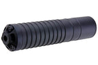 5KU DTKP Hexagonal Mock Airsoft Silencer in Matte Black, designed for airsoft guns and tactical accessories