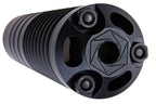 5KU DTKP Hexagonal Mock Airsoft Silencer in Black with Textured Grip for Enhanced Performance