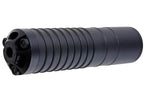 5KU DTKP HEXAGONAL MOCK AIRSOFT SILENCER in black with a textured design for enhanced realism