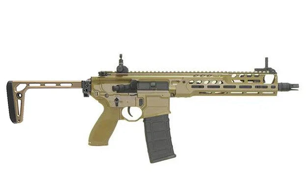 E&C APEX FORCE MCX SPEAR LT 10 AEG in tan with adjustable stock and tactical rail system
