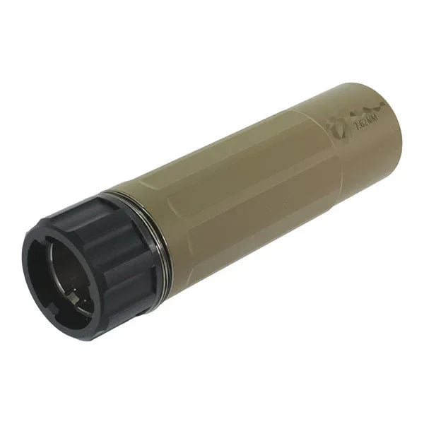 E&C DA SANDMAN-K Suppressor in Coyote Brown Finish for Airsoft Shooting Accessories