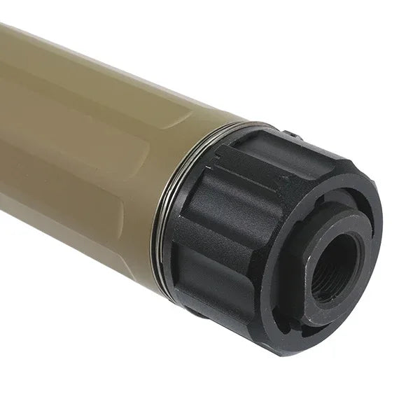 E&C DA SANDMAN-K Suppressor in Tan with Durable Construction for Enhanced Firearm Performance