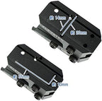 DOUBLE BELL black ELEVATED SLIDING MOUNT accessory with measurement markings for secure attachment