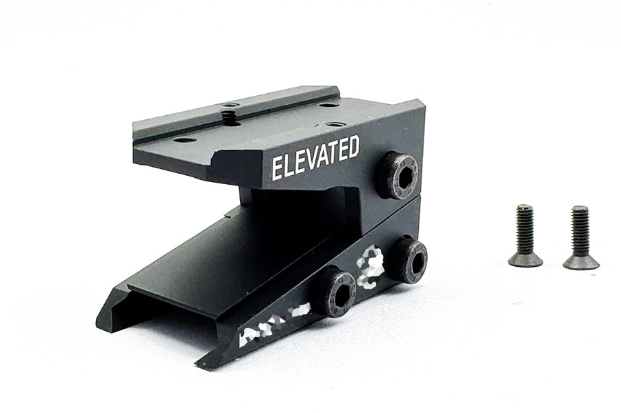 DOUBLE BELL ELEVATED SLIDING MOUNT black metal accessory with screws for secure attachment