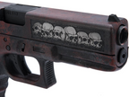ELITEFORCE AEG elite force g17 cerakote gbb airsoft gun with skull design on slide in dark finish