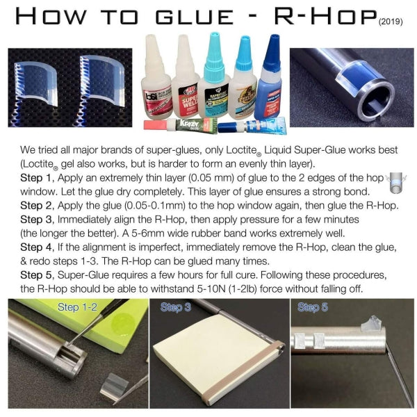 Instructions for applying Elvish Tac R-Hop for PDI inner barrel with glue and tools