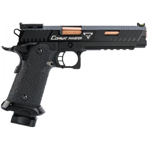 EMG LICENSED JW3 2011 COMBAT MASTER CO2 Airsoft Pistol with ergonomic grip and tactical design