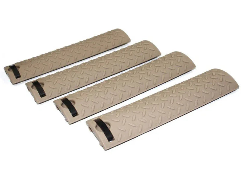 SET of 4 DISTRICT AIRSOFT ENERGY ERGO RAIL PICATINNY Rail Covers in Tan for Enhanced Grip