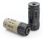 5KU Enhanced Muzzle Brake in Black and Tan for Improved Firearm Performance