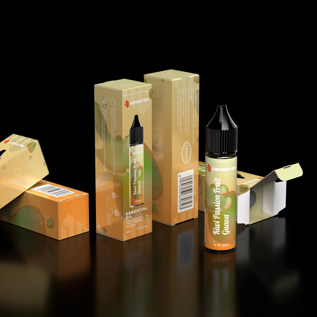 ESHOOTER ESSENTIAL OIL FLARE SMOKY bottle with colorful packaging for aromatherapy use