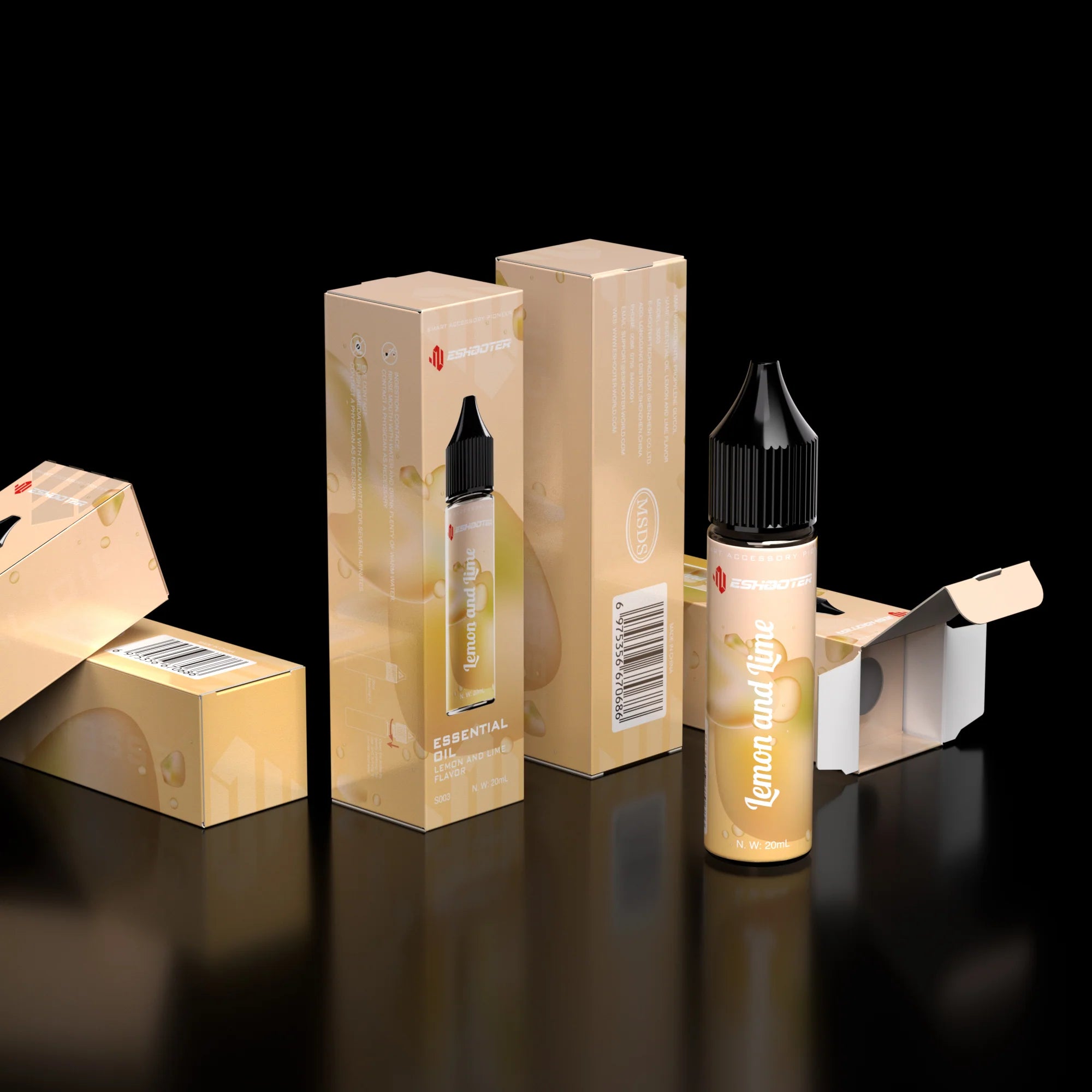 ESHOOTER ESSENTIAL OIL FLARE SMOKY in a stylish bottle with elegant packaging for aromatherapy