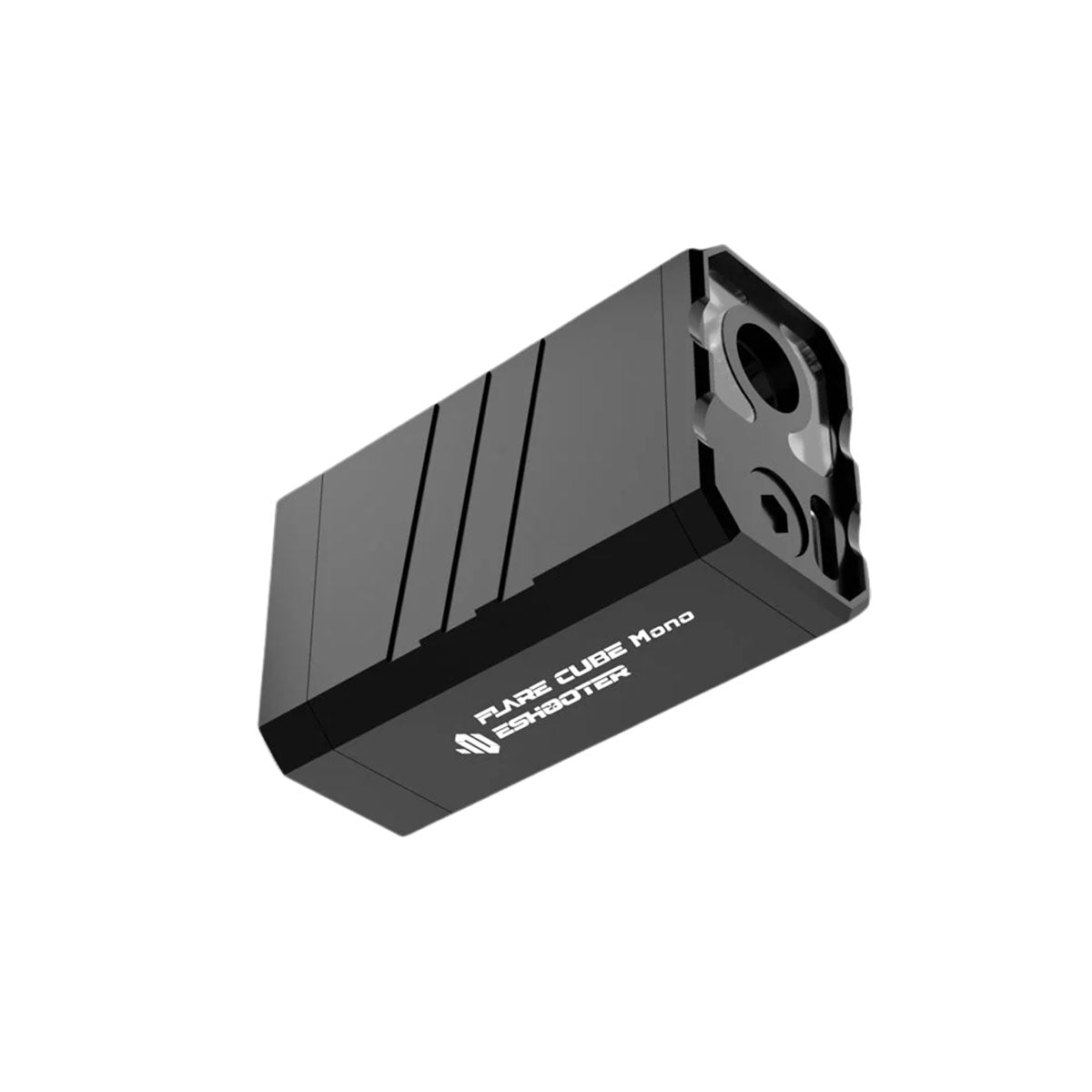 ESHOOTER FLARE CUBE BLUETOOTH TRACER UNIT in sleek black design with compact dimensions for easy portability