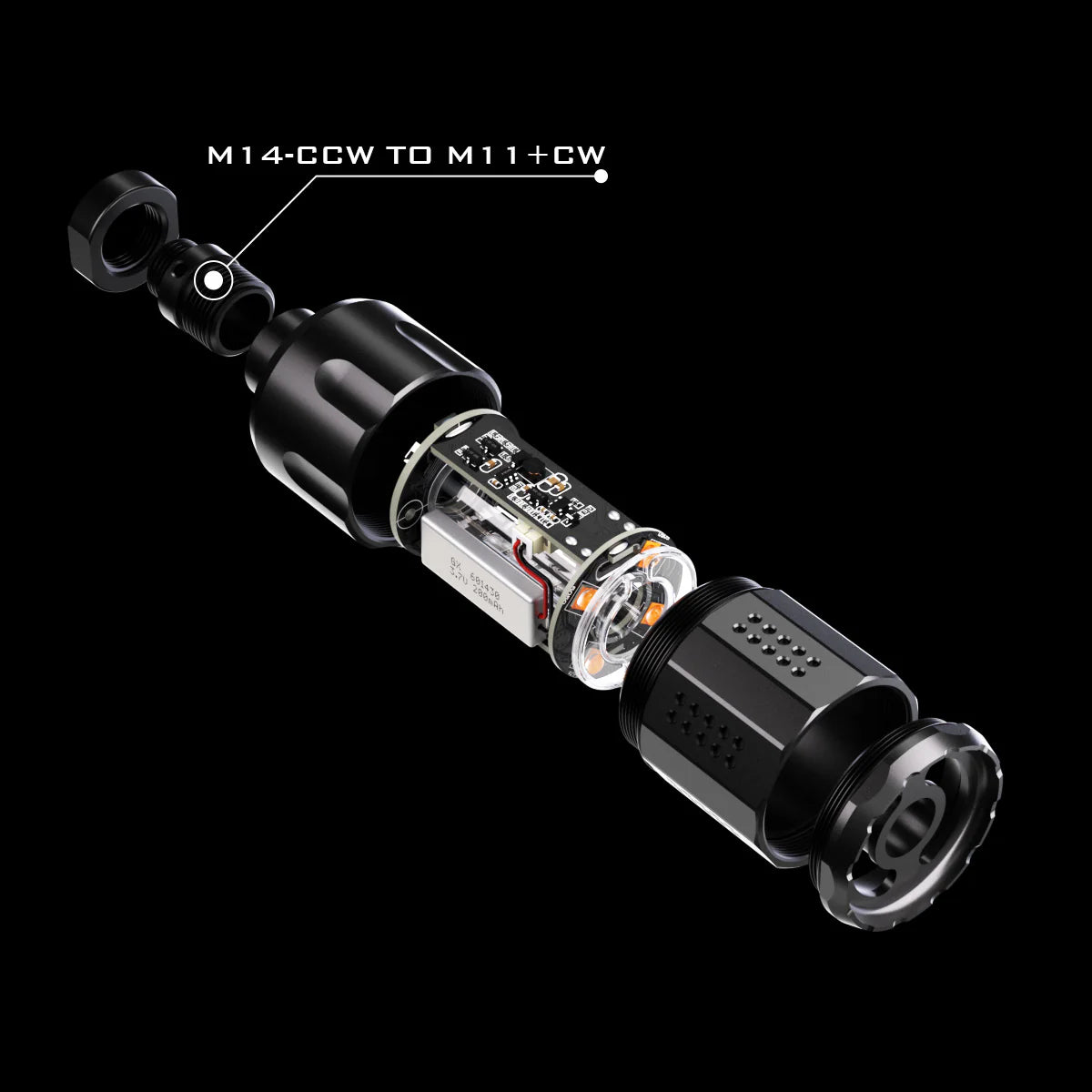 ESHOOTER FLARE MONO V804 TRACER with detailed internal components and design showcasing precision engineering