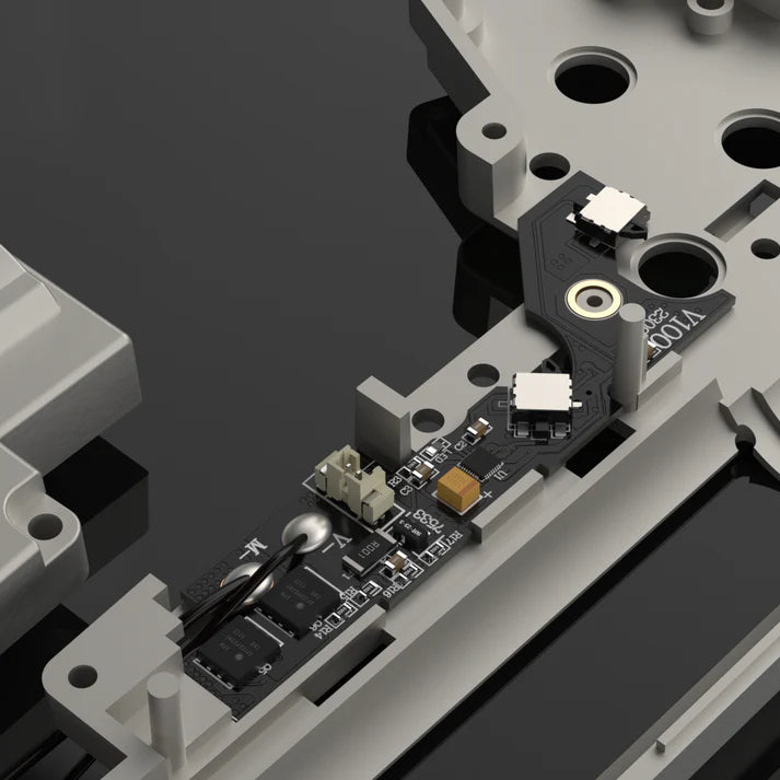 Close-up view of ESHOOTER KESTREL V3 BASIC ETU circuit board with electronic components