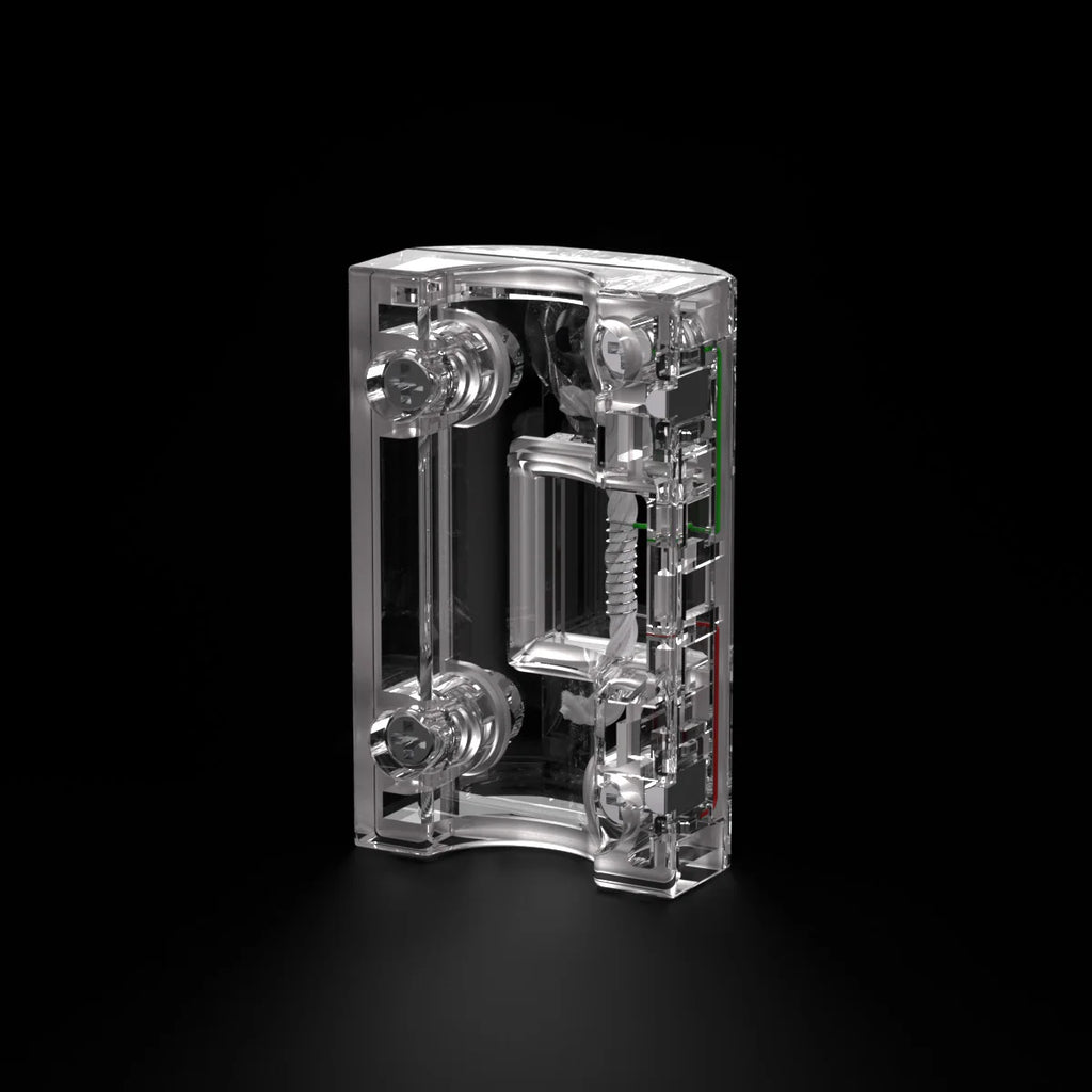 ESHOOTER SPLIT OIL TANK FLARE SMOKY with a transparent design for stylish oil storage