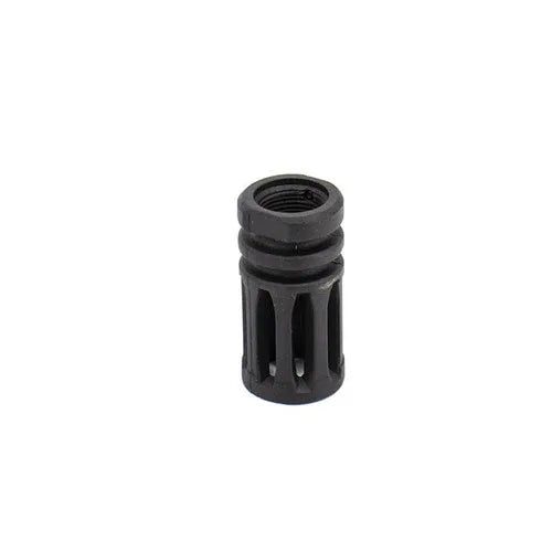 District Airsoft Birdcage Flash Hider in Black Designed for Improved Muzzle Control