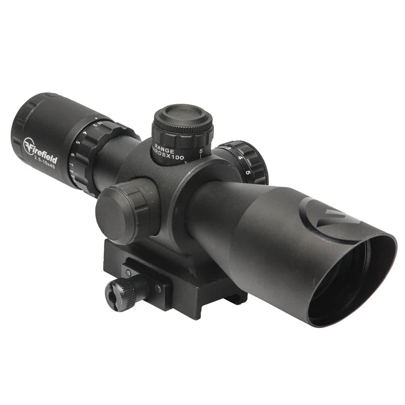 Firefield scope 10x40 airsoft black matte finish with adjustable dials and mounting bracket