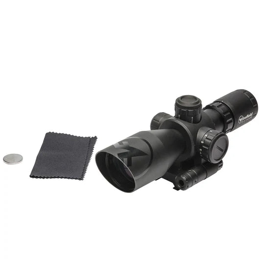 FIREFIELD scope 10x40 airsoft with adjustment knobs and cleaning cloth accessory