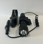 District Airsoft Tactical Flashlight with Mounting Clip and Rechargeable Battery Charger