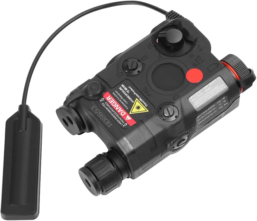 FMA PEQ15 black tactical accessory with laser module and remote pressure switch