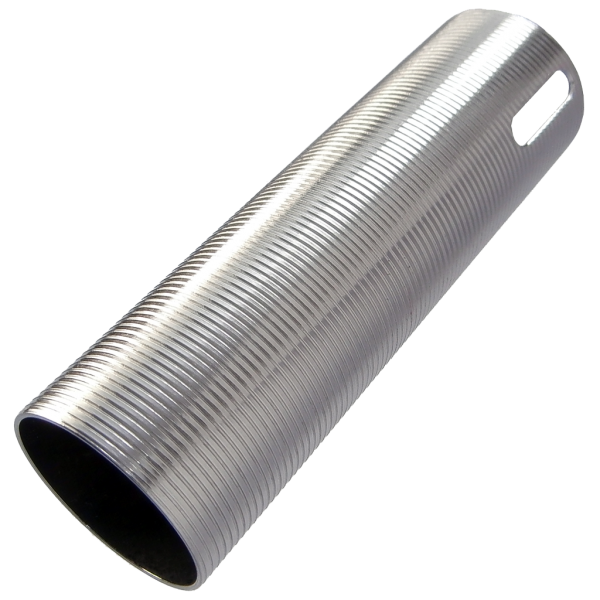 Silver metal FPS SOFTAIR Cylinder CL25 with grooved texture for airsoft gun internals