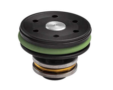 FPS Softair piston black mechanical part with green and metal rings for airsoft guns