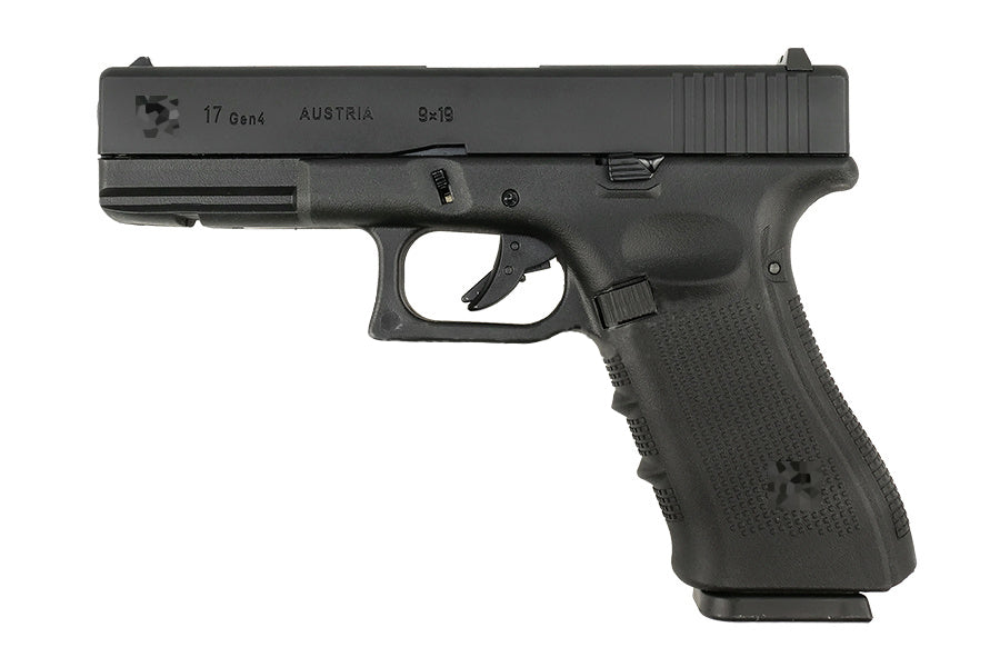 E&C G17 airsoft pistol with realistic design and functional trigger for airsoft enthusiasts