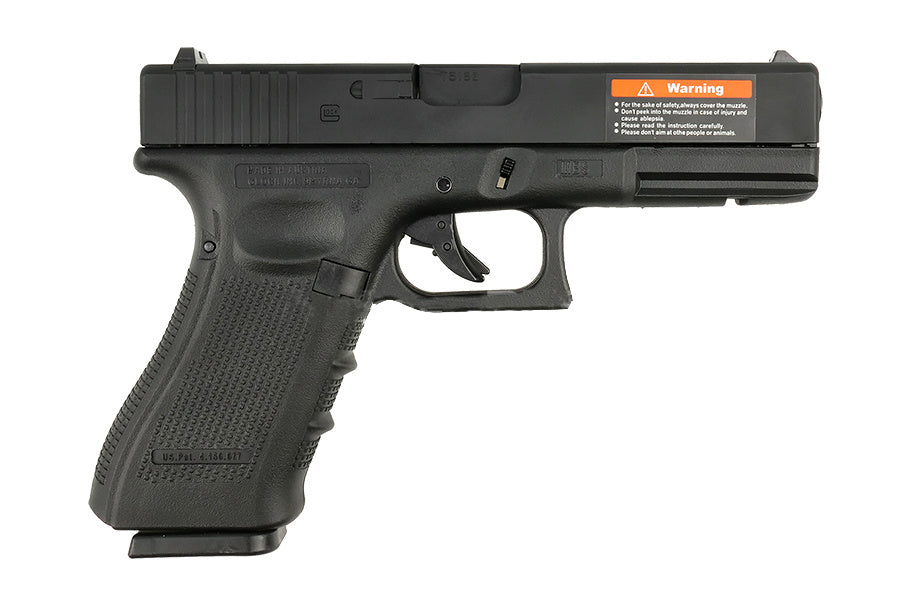 E&C G17 airsoft pistol with realistic design and textured grip for improved handling