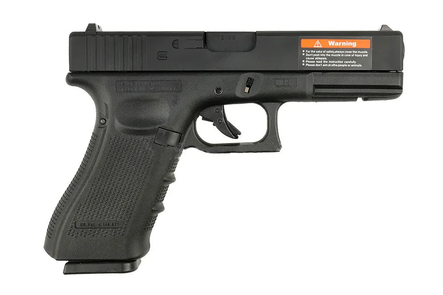 E&C G17 airsoft pistol with realistic design and textured grip for improved handling