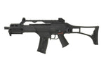 G36C GBB d'ARMY ARMAMENT réplique airsoft noire avec crosse et chargeur transparent