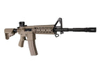 G&G CM16 Raider-L airsoft rifle in flat dark earth AEG with full length rail adjustable stock and black barrel