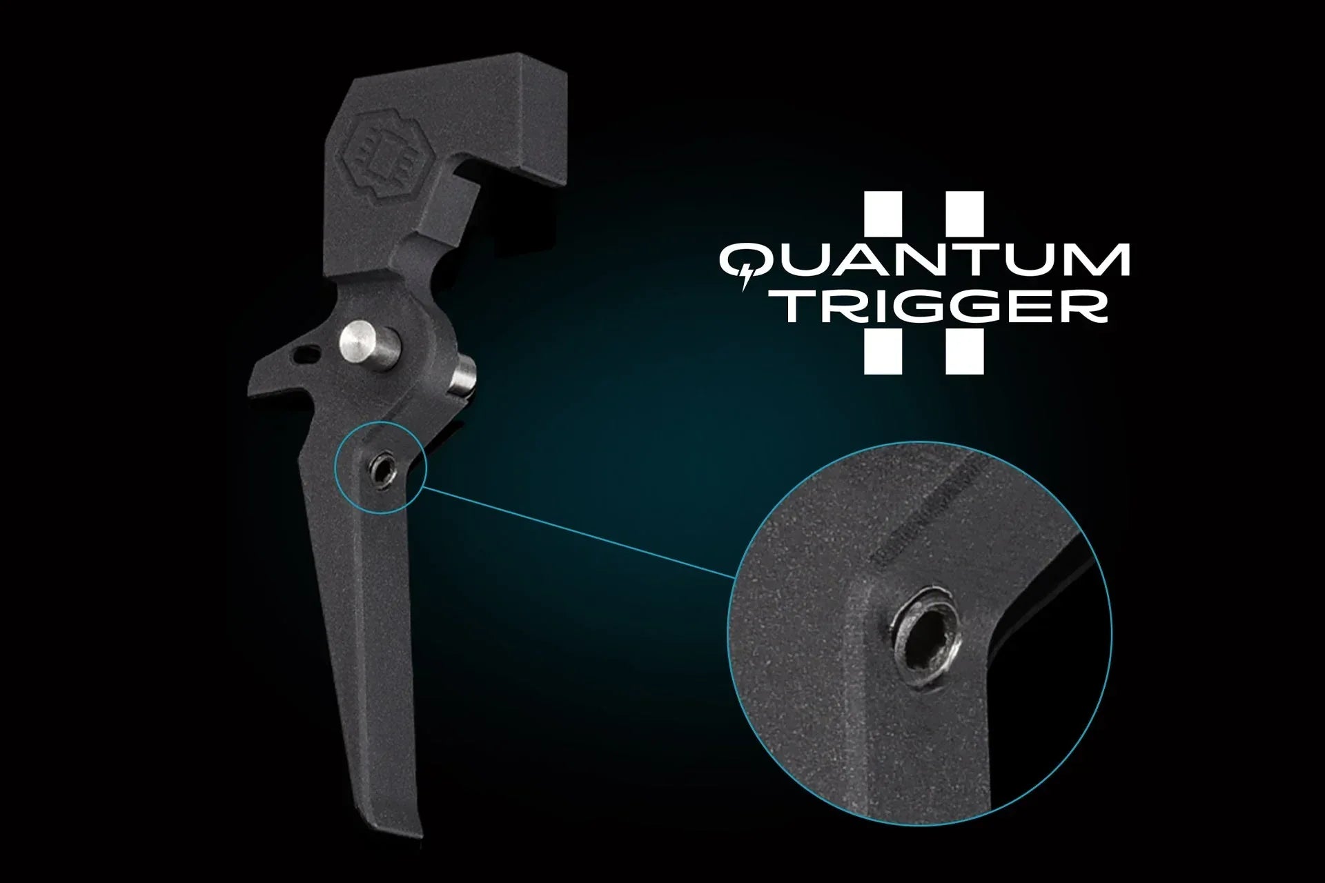 GATE ASTER II with Quantum Trigger 2 featuring a sleek black design and precision engineering