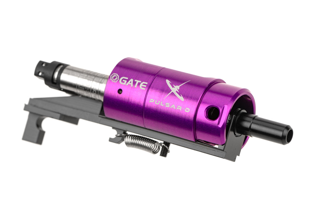 GATE PULSAR D Airsoft Engine Upgrade Component in Purple Aluminum for Enhanced Performance