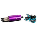 GATE PULSAR D electronic airsoft gun system with purple body and circuit board for enhanced performance