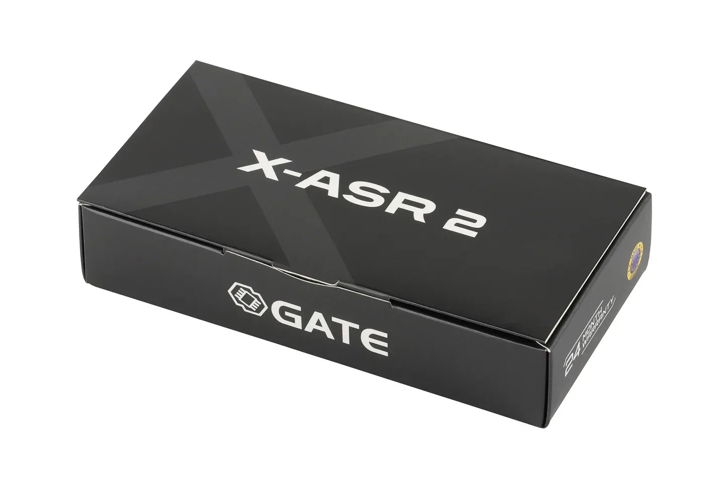 GATE X-ASR2 MOSFET CHIP packaging box featuring sleek black design for electronic components.