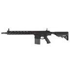G&G KNIGHTARMS SR25 AEG in sleek black design with tactical features for airsoft enthusiasts