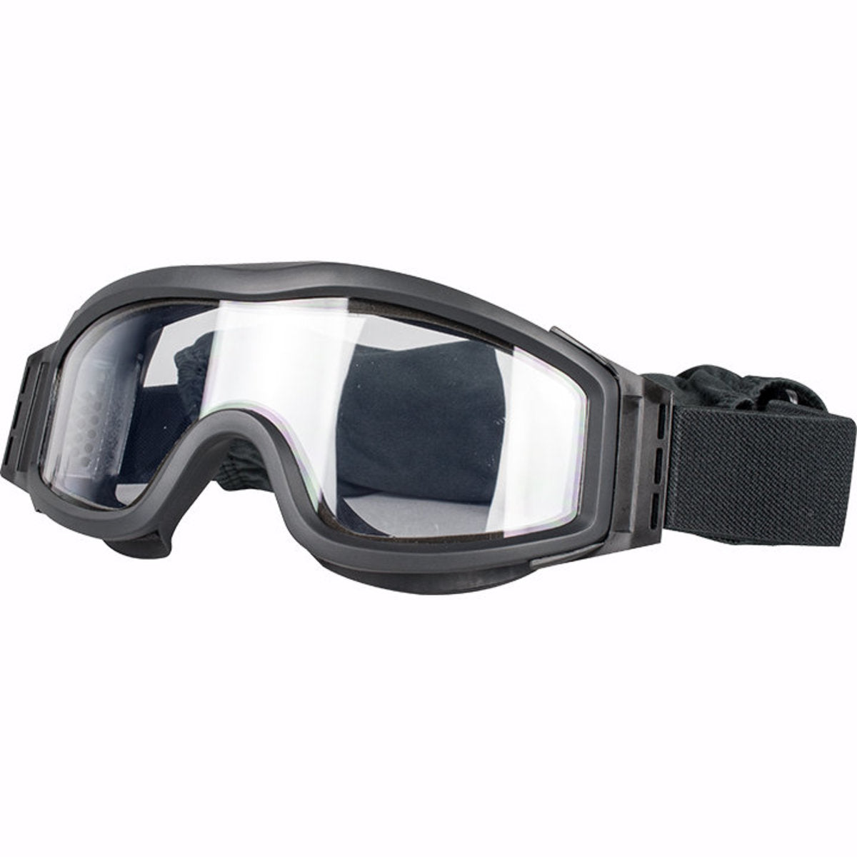 VALKEN airsoft goggles with a sleek black design and adjustable elastic strap for comfort and protection
