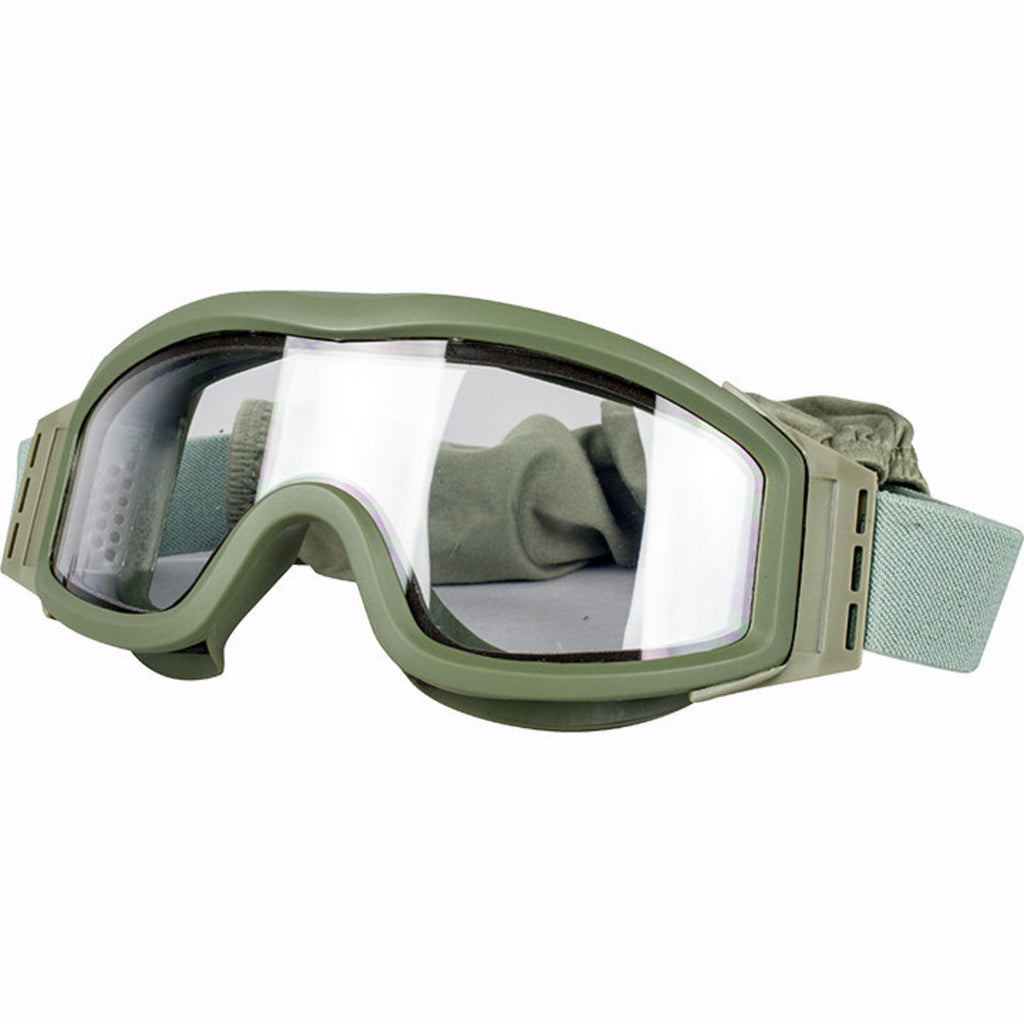 Valken Airsoft Goggles in Olive Green with Anti-Fog Lens and Adjustable Strap