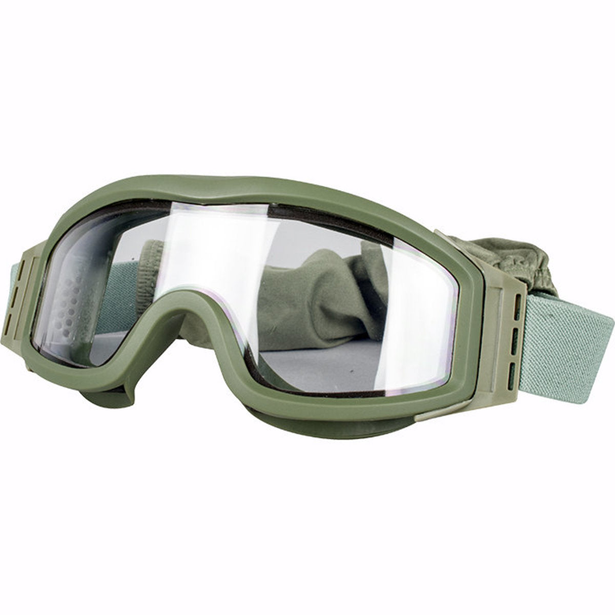 Valken Airsoft Goggles in Olive Green with Anti-Fog Lens and Adjustable Strap