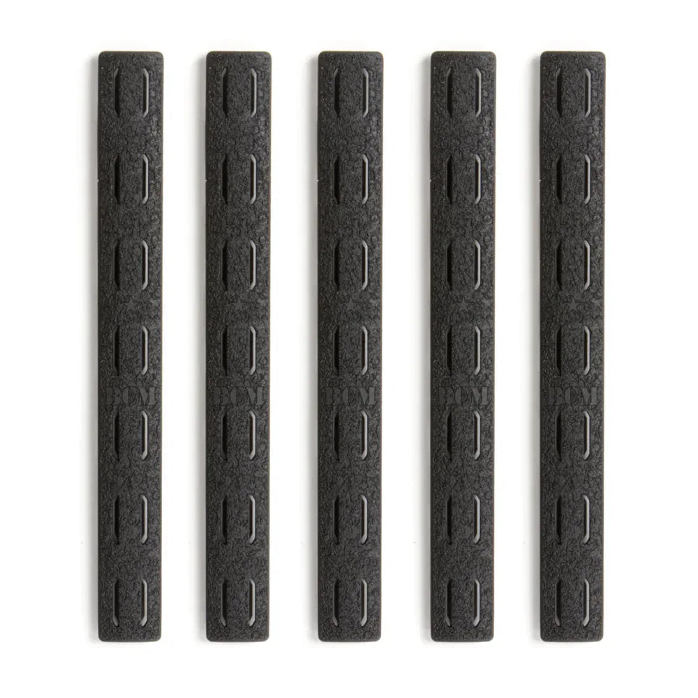 BCM GUNFIGHTER KEYMOD RAIL PANEL set in black, ideal for enhancing grip on your firearm