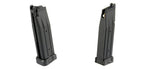 Two ARMY ARMAMENT hi-capa airsoft magazine clips in black for airsoft enthusiasts